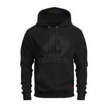 Vida Country Classic Unisex Cotton Printed Kangaroo Sweatshirt - 黑色 - 查看 1