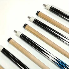 Billiards Cue Adult's Pool Stick Whitewood Rear - Green - View 2