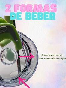 Stainless Steel Thermal Cup With Lid 1200M And Mini Speaker - Màu hồng với màu xanh lá cây - Xem 5