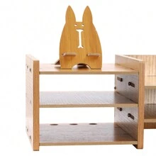 Computer Monitor Stand, Computer Rack With Drawers, Monitor Stand - Ginger - View 9