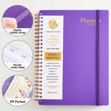 2025 日记计划笔记本 - 每日、每月、每周视图 - 带标签、弹性笔环和内袋的 A5/A4 办公室约会笔记本 - 2025 年 1 月至 12 月的成人英文日历笔记本,带来时间表、新记事本、圣诞节和新年礼物。 - 彩色 - 查看 5