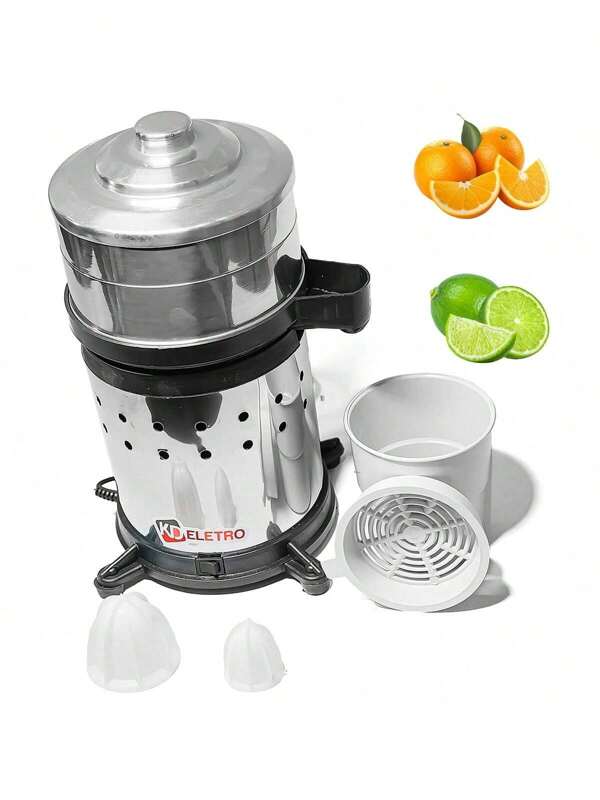 Espremedor Extrator Industrial em Inox - Laranja Sucos Frutas Bivolt Cozinhas Bares e Restaurantes