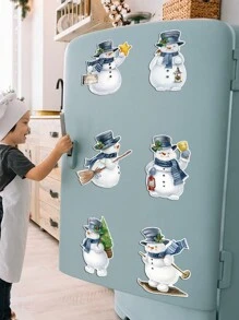 1pc Christmas Cartoon Car Refrigerator Sticker 3D Visual Decor Magnetic Waterproof Decoration  Christmas Decor  Christmas Decorations Christmas Decoration Home Decor Room Decor - Multicolor - View 11