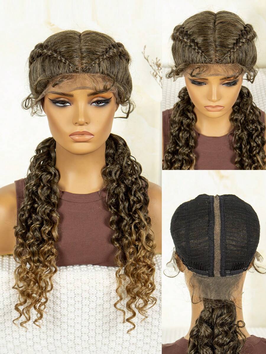 Extensiones de cabello sintético multicolor de trenzas rizado y multifilamento