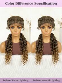 Extensiones de cabello sintético multicolor de trenzas rizado y multifilamento