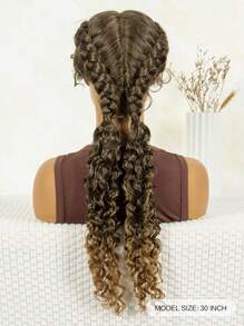 Extensiones de cabello sintético multicolor de trenzas rizado y multifilamento