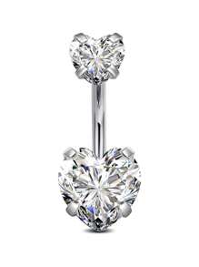 AVYRING 1Piece Gold Belly Button Ring Dangle Belly Piercing Hoop Belly Ring Stainless Steel Belly Button Rings 14G Navel Ring Belly Button Piercing Jewelry - Multicolor - View 22