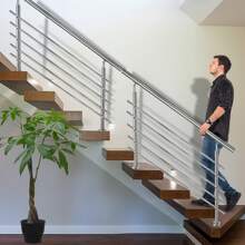 Stainless Steel Handrail Stair Railing Inside And Outside For Stairs, Parapet, Balcony - 200cm - View 11