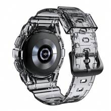 TPU 表带带保护壳适用于三星 Galaxy Watch 4 5 6 40 毫米 44 毫米 - 透黑 - 查看 14