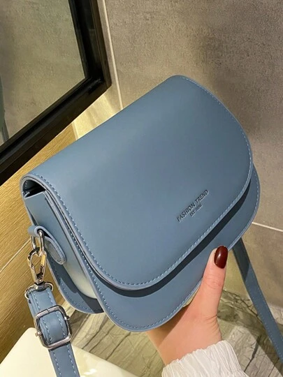 Womens Saddle Bags Letter Pattern Shoulder Bags Small Leisure Crossbody Bags Stylish Satchel