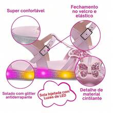 Girls' Butterfly Buckle Sandals - Màu Hồng baby - Xem 3