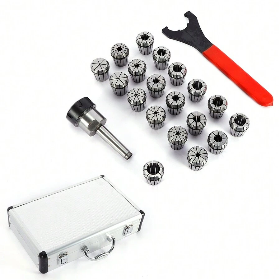 MTB2 ER32 M10 Spring Collet Chuck Set Morse Taper W/ Shank For CNC Millling Tool - 銀色 - 查看 1