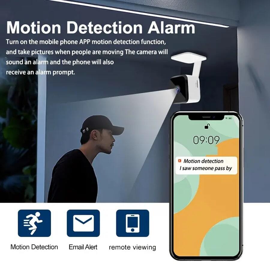 Caméra De Sécurité Sans Fil 3,2 Pouces - Moniteur Intégré, Vision Nocturne, Détection De Mouvement, Pour Intérieur