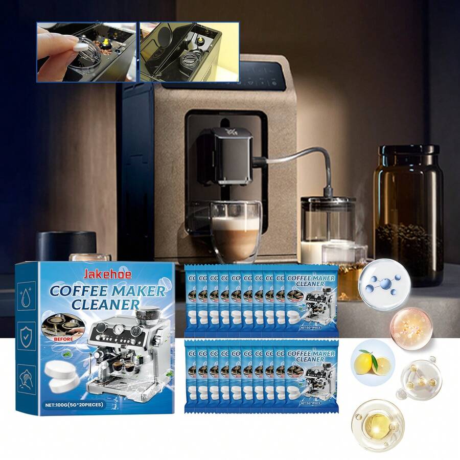 Coffee Machine Cleaning Film, Coffee Machine Filter Filter Obstinate Dirt And Scale Cleaning Film,Coffee Machine Cleaning Tablet,Kitchen,Bathroom,Home,Household Supplies - Multicolor - View 1