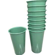 Kit 10 Pratos Quadrados De Plastico + 10 Copos 300ml Reutilizável - Lanche, Refeições