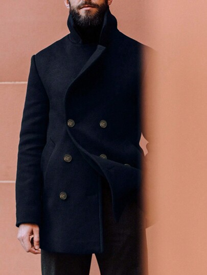 1 pezzo Elegante cappotto lungo da uomo per l'inverno