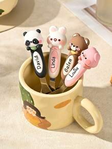 Custom Name Tableware Set, Personalized Spoon Fork And Knife, Customized Kids Utensils, Customizable Birthday And Christmas Gift, Kids Gift, Family - Style 1 - View 5