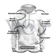 Unisex Printed Cotton Kangaroo Sweatshirt Alma De Peão - 白色 - 查看 2