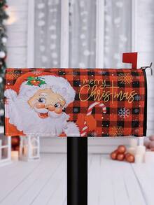 1件圣诞节装饰品卡通邮箱垫邮箱罩装饰邮箱罩户外邮箱贴纸户外庭院节日场景布置气氛保护罩家居装饰 - 彩色 - 查看 13