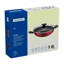 Loreto Wok Pan 3.3L 28cm Non-Stick Aluminum Starflon Red Tramontina - 27817022 - 紅色 - 查看 5