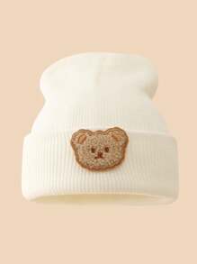 1pc Kids Bear Design Knitted Beanie Hat, Warm Winter Head Cap For Boys & Girls - Multicolor - View 25