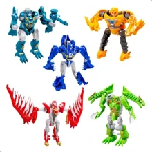 Transform Dinosaur Doll Becomes Robot Beast Tribe Plastic Toy DuteToys - 墨綠色 - 查看 6