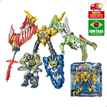 Transform Dinosaur Doll Becomes Robot Beast Tribe Plastic Toy DuteToys - 墨綠色 - 查看 2