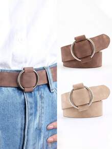 1 peça Cinto de Couro Casual Feminino Criativo de 105 cm Sem Fivela, Cinto Largo da Moda para Jovens Senhoras