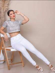 Women's Jeans Lift Butt - 白色 - 查看 5
