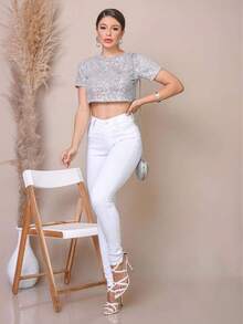 Women's Jeans Lift Butt - 白色 - 查看 1