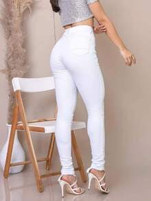 Women's Jeans Lift Butt - 白色 - 查看 4