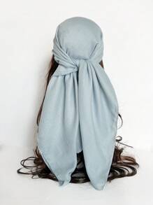 1pc Women's Pure Headscarf Square Scarf Silk Scarf Imitation Linen Hairband Decoration Bandana Shawl Badanatop Headscarf Blue Bandana Silk Scraf Bandana,Hair Band,Head Band Ideal For Dressing Up Your Look - Multicolor - View 26