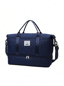 Luggage Storage Bag, Light Folding, Enlarged, Carrying Travel Weekend And Overnight Bag, Weekend Bag Hospital Bag-Blue Travel Storage Bag Travel Outfit Airport Travel Stuff Clothes Luggage Bag Christmas Gift Ideas Women Girls Xmas Gifts For Mum Birthday Gift Mom Friend Gym Bag Sport Bag Training Pack For Vacation Holiday Travel Bag For Suitcase Duffle Bag Duffel Bag For Luggage Carry On Bag College Bag Luggage Bags Weekender Bag Winter - Blue - View 4