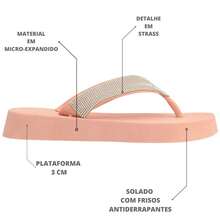 Women's Platform Flip Flops Beautiful Shiny Comfortable Soft - 裸體 - 查看 3