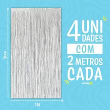 THINGS ALREADY Kit 4 Cortina Metalizada Fita Franja Tema Painel Decoração Festa 2x1 Metros Atrás da Mesa