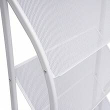 Floor-Standing Magazine Rack Information Rack Storage Rack Newspaper Rack Display Rack Manual Book Rack Single Page Simple Iron - White - View 7