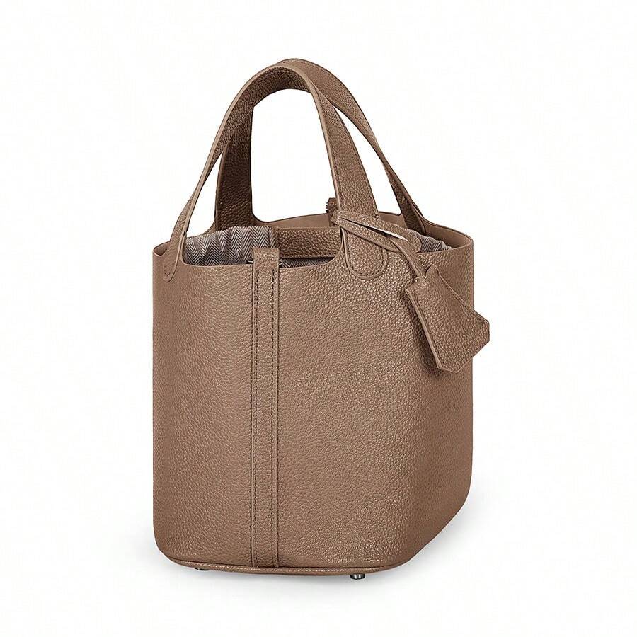 Women Handbag Multifunctional New Classic Shoulder Bag Bucket Bag With Inner Bag Included - Khaki - View 1