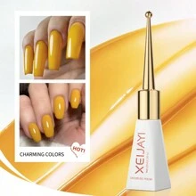 XEIJAYI 1pc 10Ml Long-Lasting Eggshell Glue Gel Nail Polish UV/LED Soak Off Gel Nail Polish For Nail Art DIY Salon Home Holiday Gift For Women - 黃色 - 查看 5