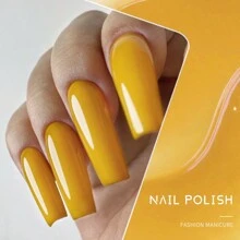 XEIJAYI 1pc 10Ml Long-Lasting Eggshell Glue Gel Nail Polish UV/LED Soak Off Gel Nail Polish For Nail Art DIY Salon Home Holiday Gift For Women - 黃色 - 查看 4