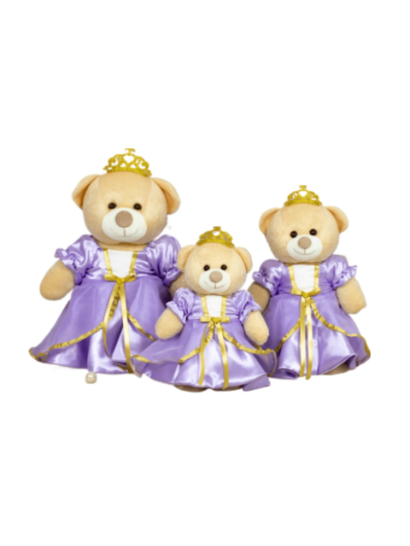 3-Piece Kit Of Standing Princess Bears - For Niches And Decorations - 紫丁香 - 查看 1