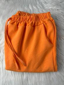 Women's Plus Size Tailored Pantaloons Nobre Size - Naranja - Ver 2