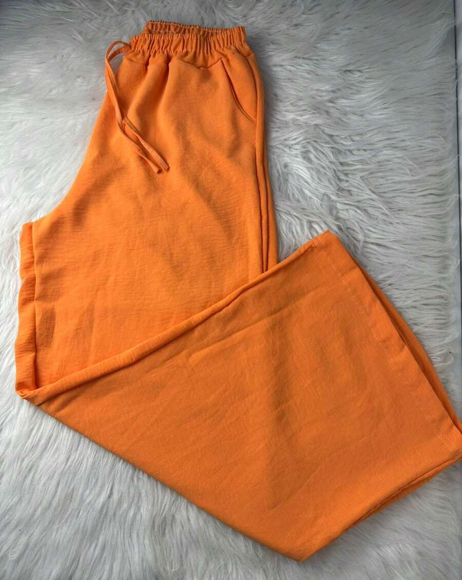 Women's Plus Size Tailored Pantaloons Nobre Size - Naranja - Ver 1