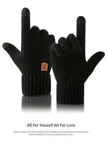 2 件冬季触屏手套骑行滑雪钓鱼全掌保护防风男女自行车手套户外运动手套，适用于骑自行车、骑摩托车和滑雪，黑色手套 - 彩色 - 查看 8