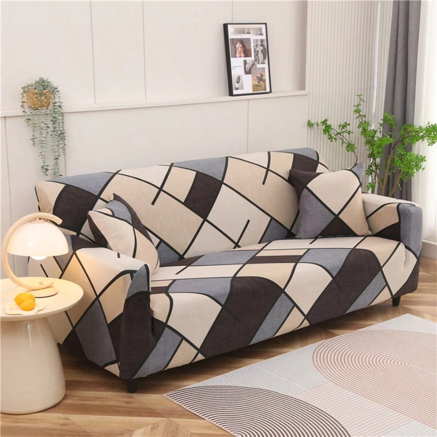 1 件弹力沙发套，涤纶纤维沙发套，针织天鹅绒，四季使用