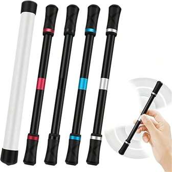 1pcNieuwe professionele spinpen, vingerpen, draaiend spel, gelpen, vliegende pen, vinger anti-val, slijtvast artefact, draaiende pen, entertainment, stressvermindering, speelgoed, tienerspellen, geschenken, (multicolor) - Geschikt voor, Kerstmis, prestatie-rekwisieten