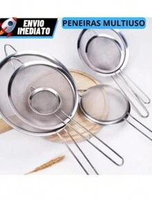 Stainless Steel Manual Strainers And Sieves Kit – 4 Sizes For Domestic Use - 彩色 - 查看 2