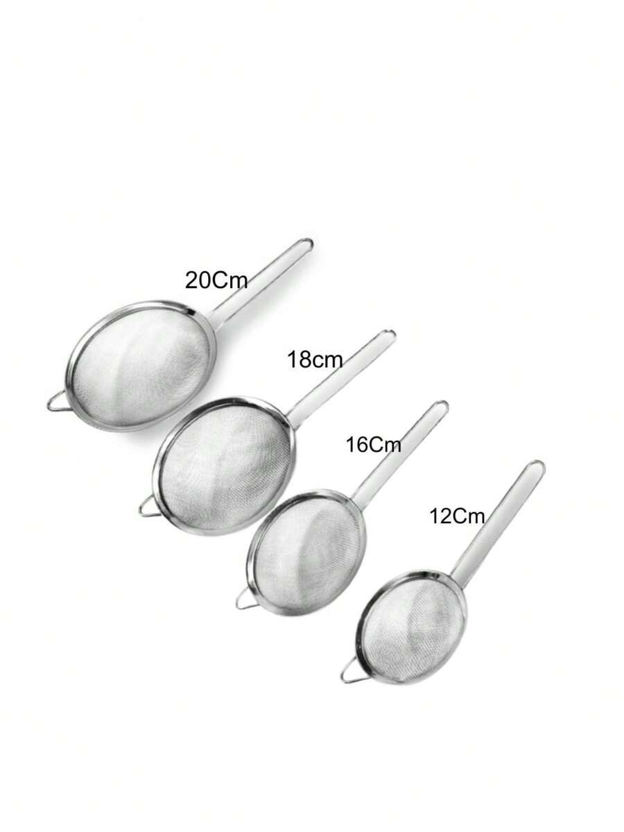 Stainless Steel Manual Strainers And Sieves Kit – 4 Sizes For Domestic Use - 彩色 - 查看 1