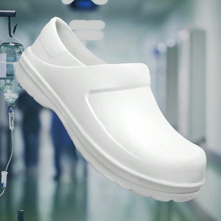 Professional Closed Toe Safety Shoe Maintenance Nursing Kitchen PPE Yvate BGX88X - 白色 - 查看 1