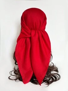 1pc Women's Pure Headscarf Square Scarf Silk Scarf Imitation Linen Hairband Decoration Bandana Shawl Badanatop Headscarf Blue Bandana Silk Scraf Bandana,Hair Band,Head Band Ideal For Dressing Up Your Look - Multicolor - View 7