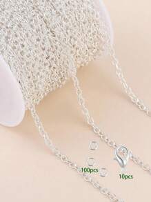 5m/1m 散装不锈钢链，适用于银色/玫瑰金 O 型项链链环，1mm/1.5mm/2mm/2.5mm DIY 珠宝制作材料